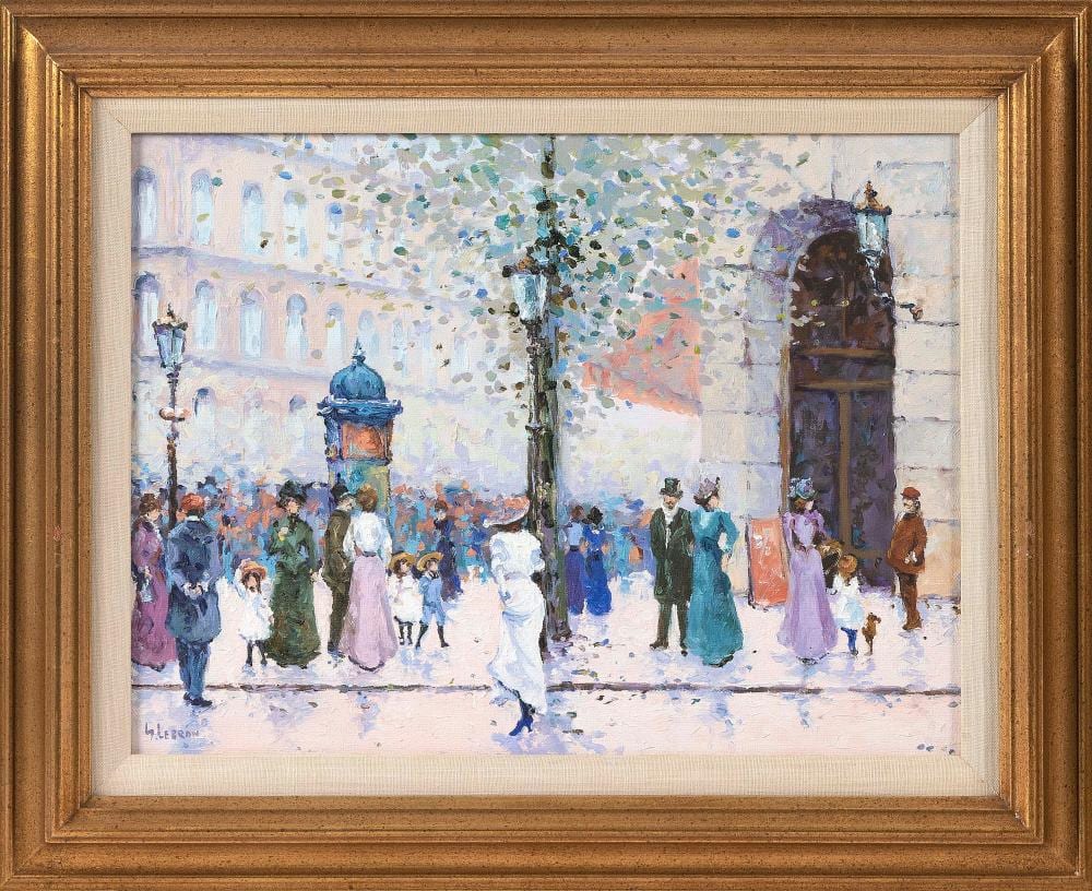 sandi lebron america 20th 21st century parisian street scene oil on canvas 12 x 16 framed 16 5 x 20 5 · Eldred's · 2021-05-27 Sandi Lebron comparable auction result: sandi lebron america 20th 21st century parisian street scene oil on canvas 12 x 16 framed 16 5 x 20 5