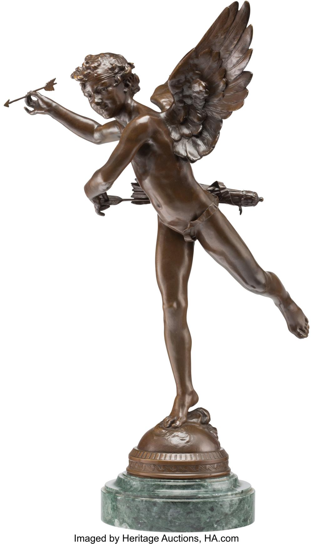 Adolphe Itasse comparable auction result: adolphe itasse french 1830 1893 love conquers bronze with dark brown patina 2