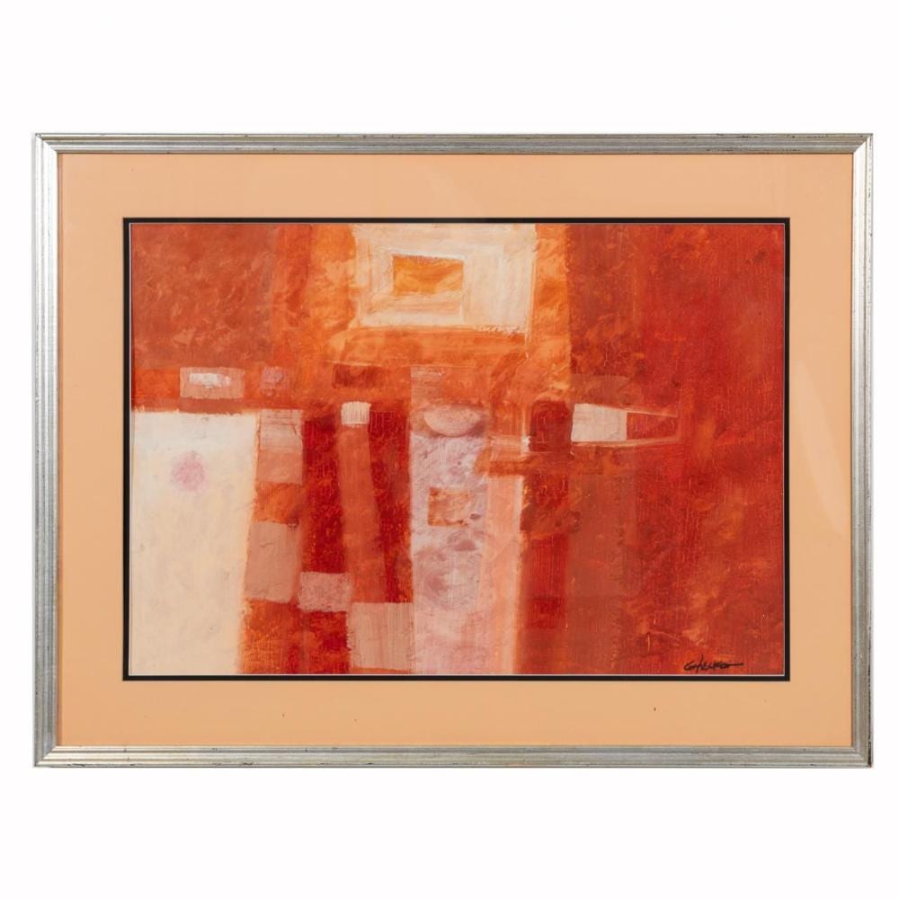 Paul Chelko comparable auction result: paul chelko abstract oil on paper framed