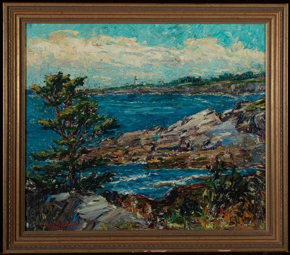 rupert scott lovejoy am 1885 1975 maine coastal scene 1946 oil on board framed 13 5 16 x 15 3 8 sight 15 15 16 x 18 framed · Barridoff Auctions · 2021-05-15 Rupert Scott Lovejoy comparable auction result: rupert scott lovejoy am 1885 1975 maine coastal scene 1946 oil on board framed 13 5 16 x 15 3 8 sight 15 15 16 x 18 framed