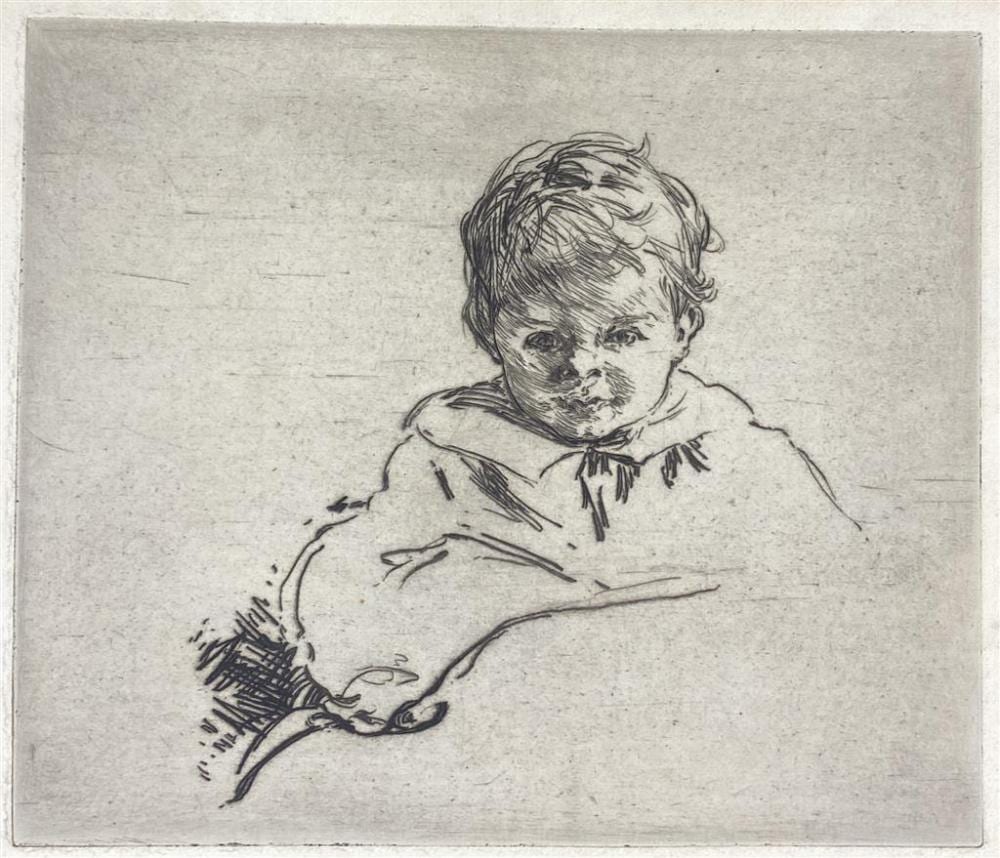Anna Airy comparable auction result: anna airy 1882 1964 britain portrait of a child etching