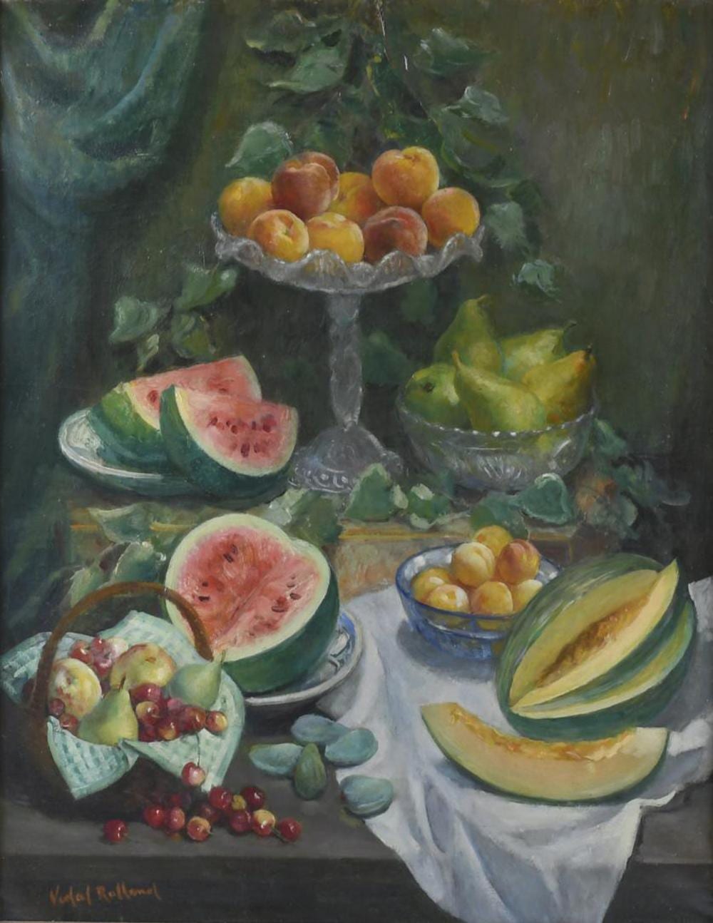 Antoni Vidal Rolland comparable auction result: antonio vidal rolland 1889 1970 still life with fruits
