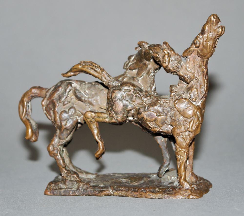 Hans Gerdes comparable auction result: hans gerdes zwei spielende pferde bronzeplastik