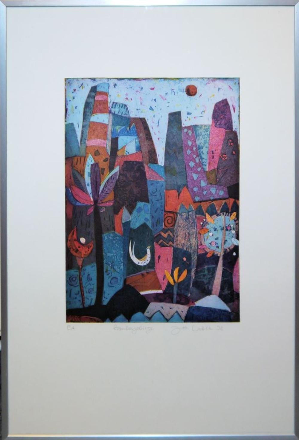 Jutta Votteler comparable auction result: jutta votteler phantastische darstellungen 3 signierte farbradierungen galeriegerahmt