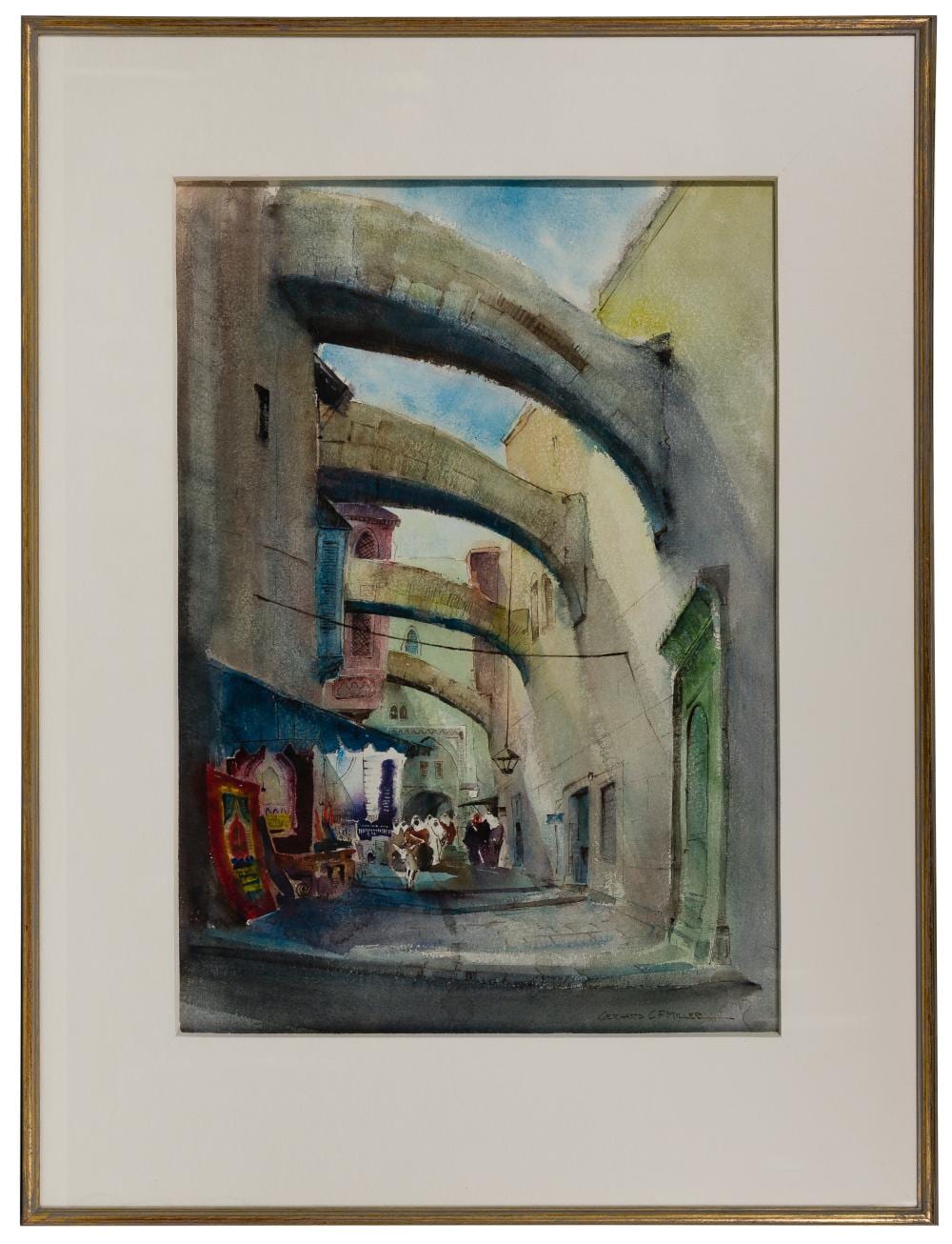 Gerhard C. F. Miller comparable auction result: gerhard c f miller american 1903 2003 watercolor