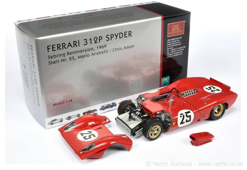 Chris comparable auction result: cmc m 095 1 18th scale ferrari 312p spyder