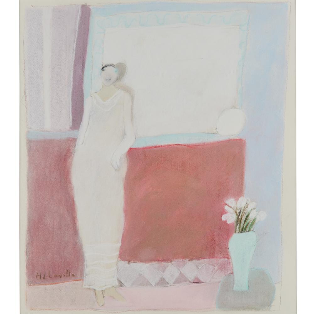 Joy Laville comparable auction result: joy laville pastel portrait