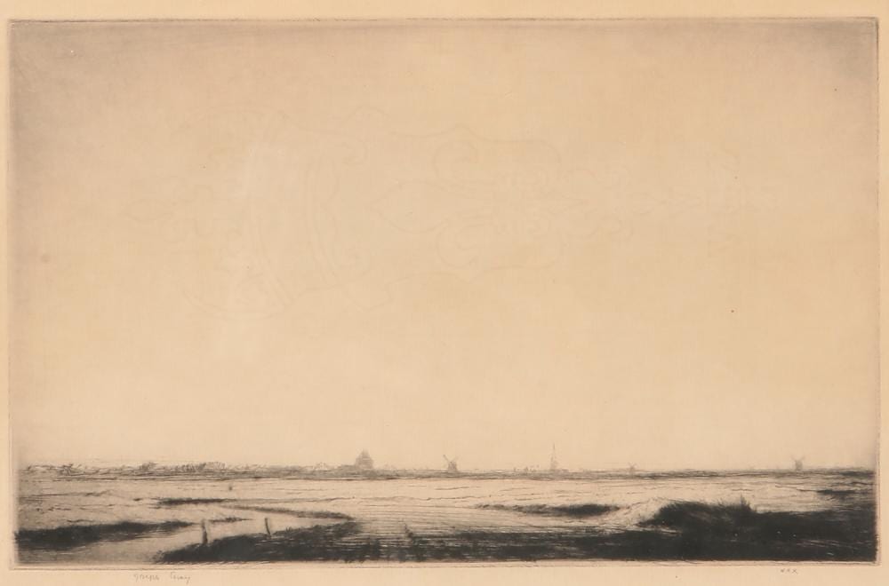 Joseph Gray comparable auction result: joseph gray scottish 1890 1962 edam netherlands etching plate 6 3 4 x 10 3 4in 17 x 27 5cm