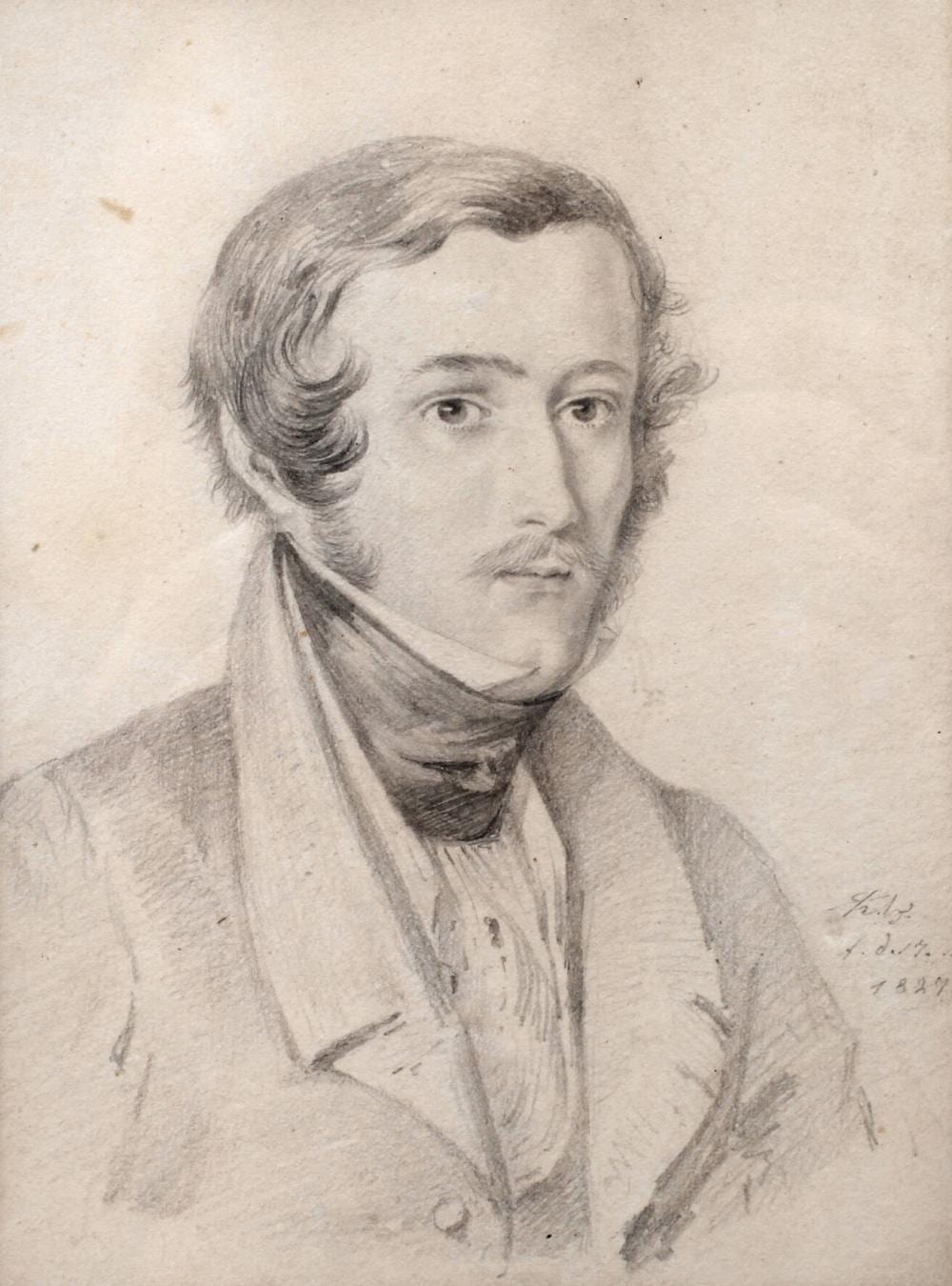 Karl Kuntz comparable auction result: karl kuntz portrait heinrich heinlein