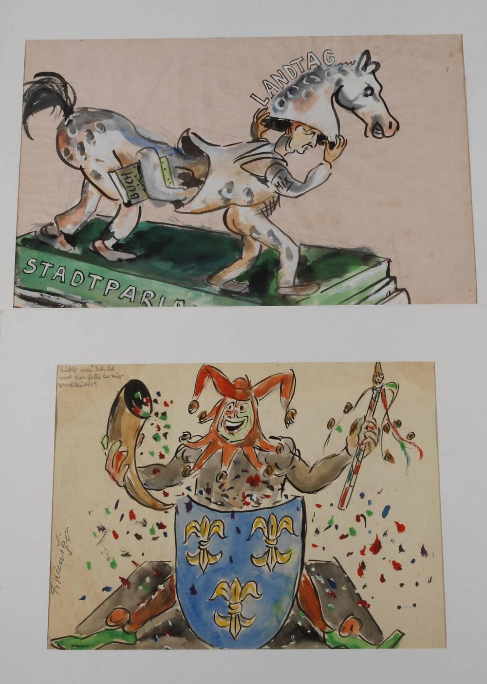 Friedrich Kunitzer comparable auction result: friedrich kunitzer paar karnevalsentw rfe