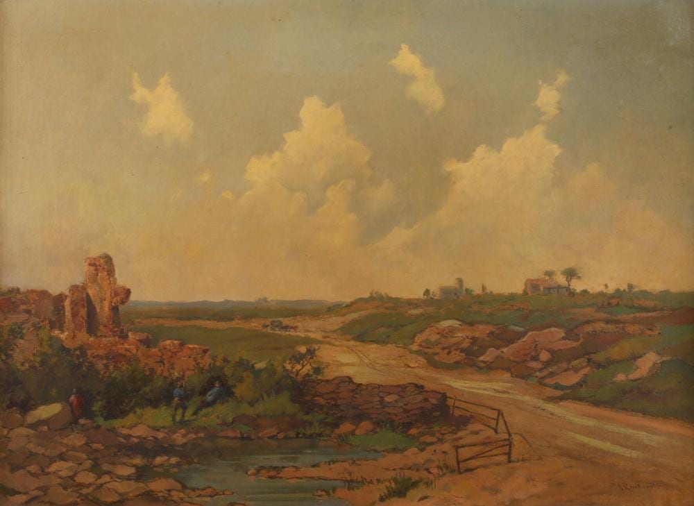 August Reinhardt comparable auction result: august reinhardt landschaft der campagna romana