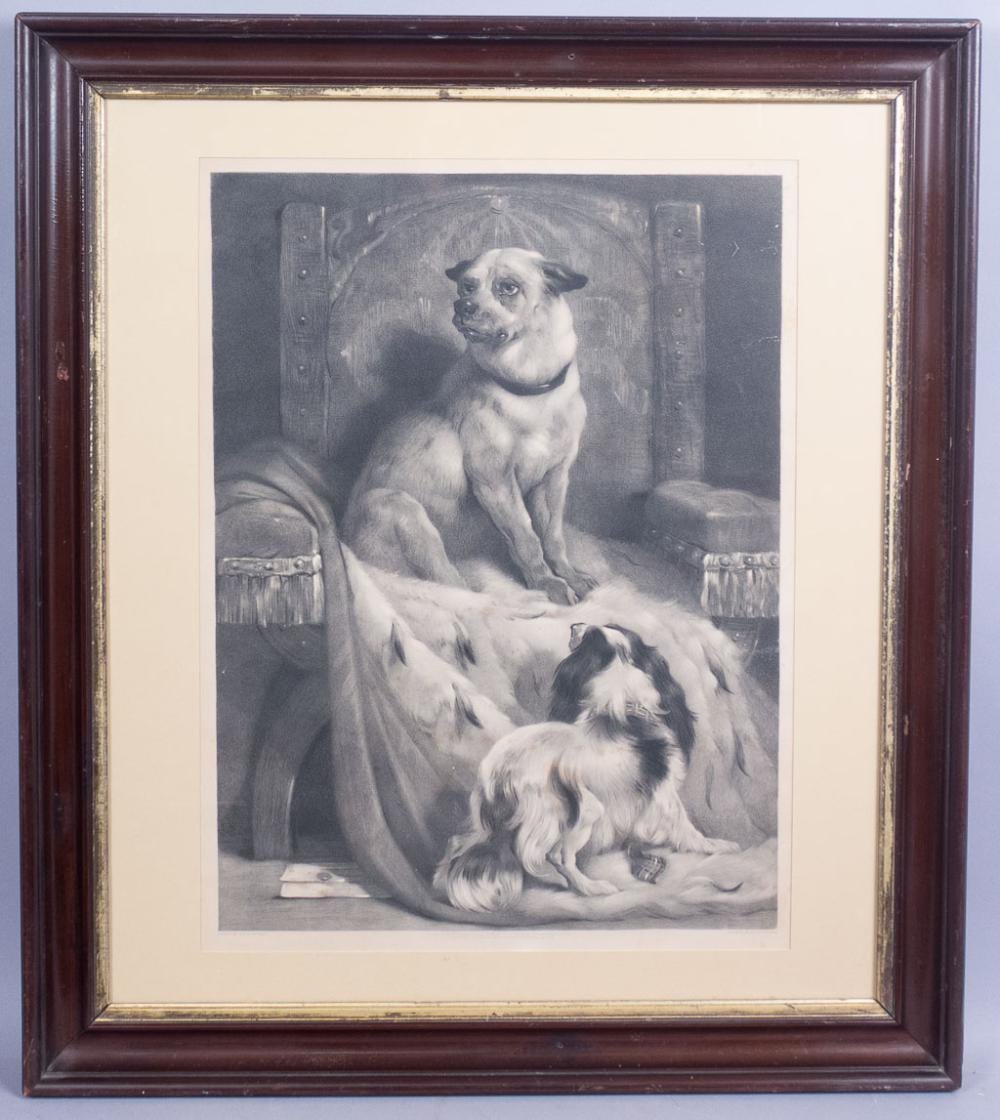Edwin Douglas comparable auction result: edwin douglas print geordie sits in charlies chair