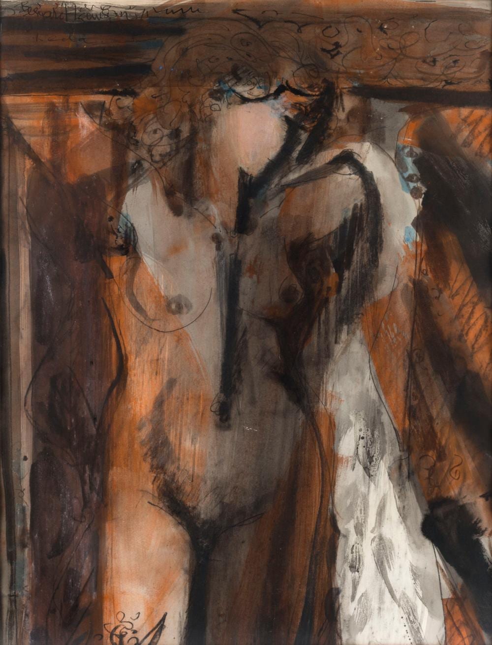 Bernard Lawson comparable auction result: bernard john lawson 1909 1998 leda watercolour wash heightened with gouache on paper signed dated 71 and titled at upper left 66 x 49cm