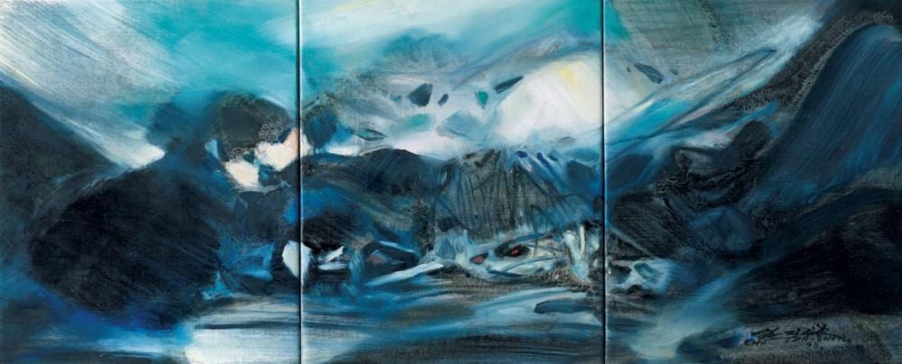 Chu Teh-Chun (ZHU DEQUN, 1920-2014) - Triptych n °4 comparable sale