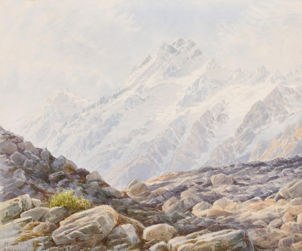 Lawrence William Wilson comparable auction result: laurence william wilson 1850 1912 british mount cook a new zealand view watercolour signed and inscrib