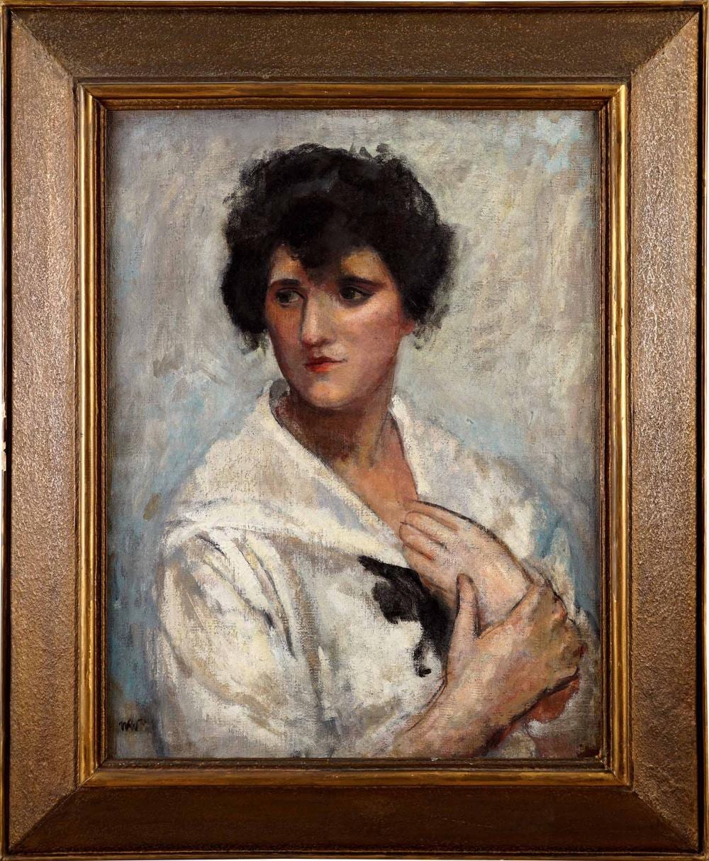 Wojciech Weiss comparable auction result: wojciech weiss 1875 1950 portret kobiety