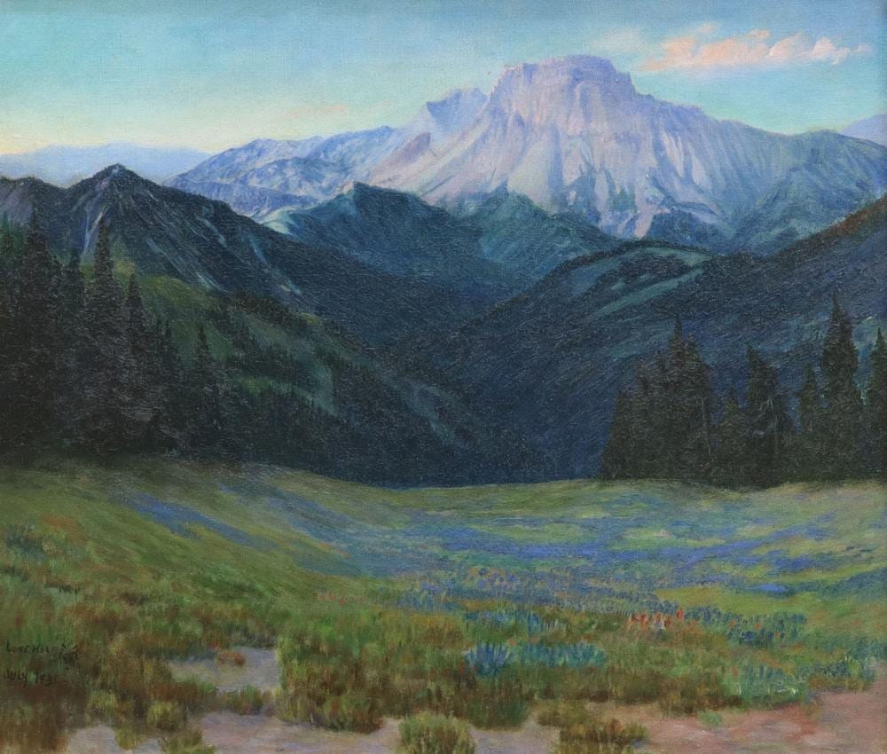 Lone Wolf comparable auction result: lone wolf 1882 1970 mountain wildflowers