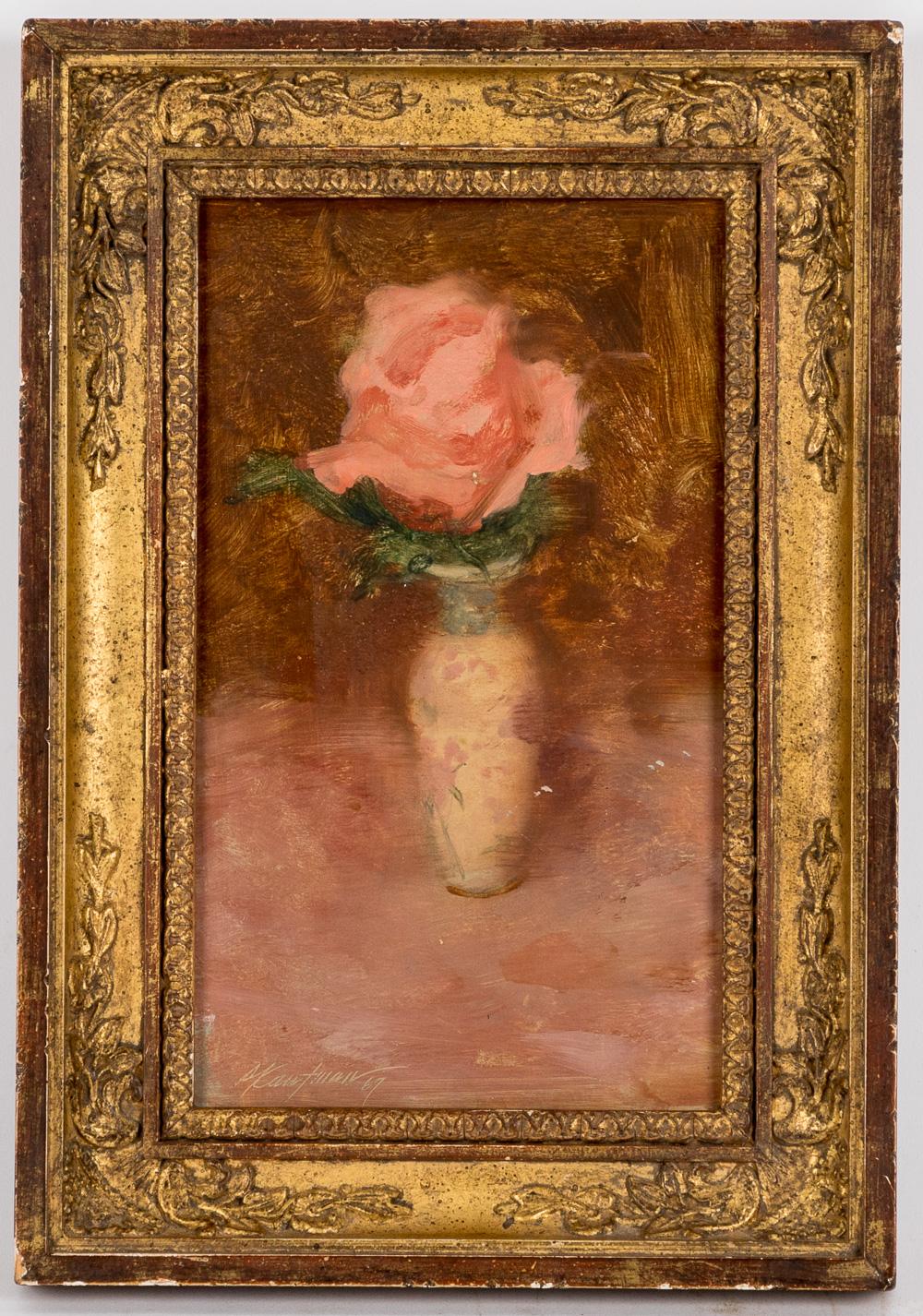 Stuart Kaufman comparable auction result: stuart kaufman oil on board still life