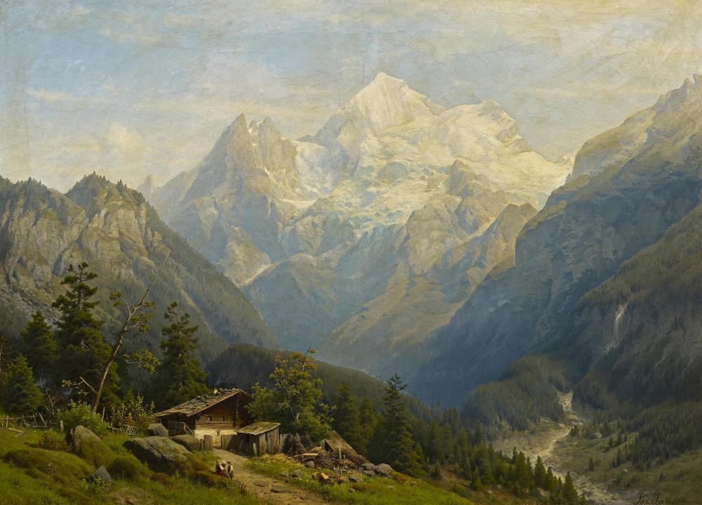 Joseph Jansen comparable auction result: joseph jansen view of the mont blanc massiv