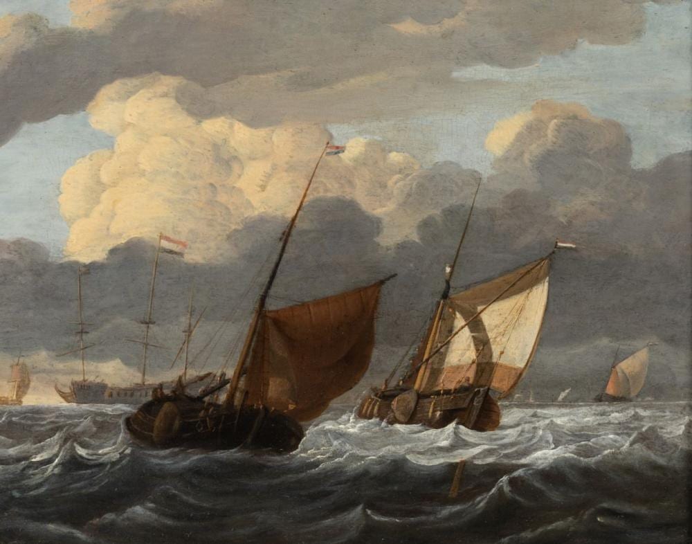 Wigerus Vitringa comparable auction result: wigerus vitringa leeuwarden 1657 wirdum 1725 marine par gros temps