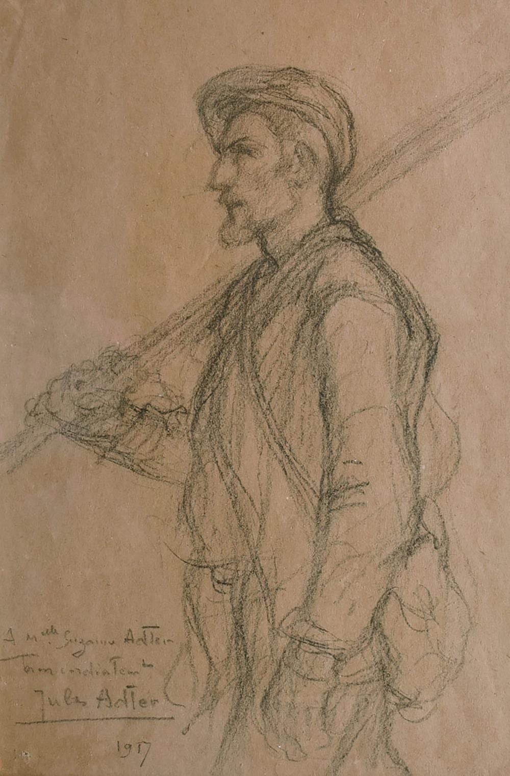 Jules Adler comparable auction result: jules adler 1865 1952 le paysan 1917