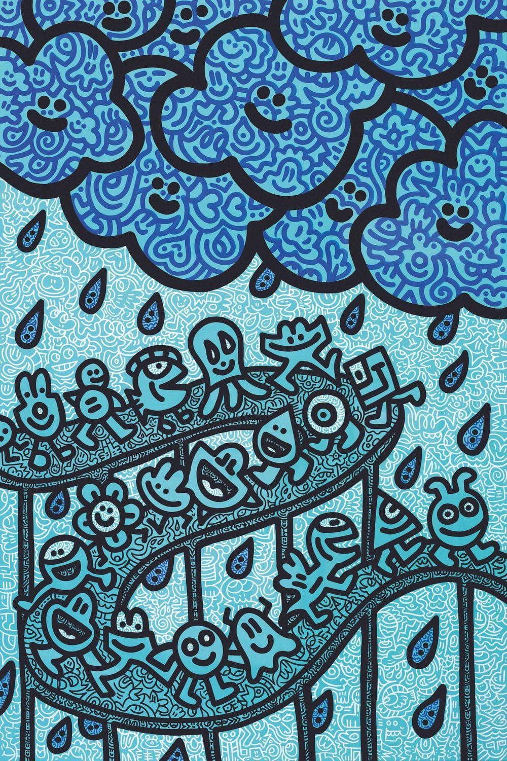 塗鴉先生Mr Doodle (British, b. 1994) comparable sale
