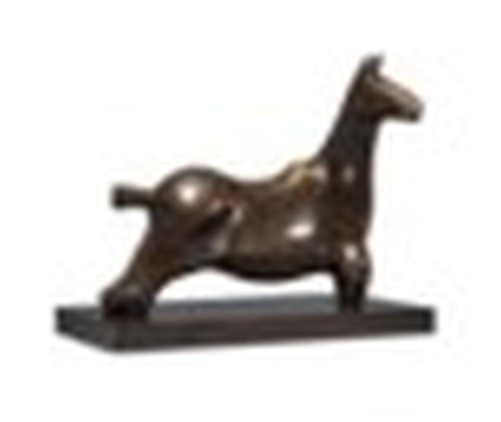 Henry Moore(1898-1986) Horse bronze with golden brown patina Long: 68.2 cm. comparable sale