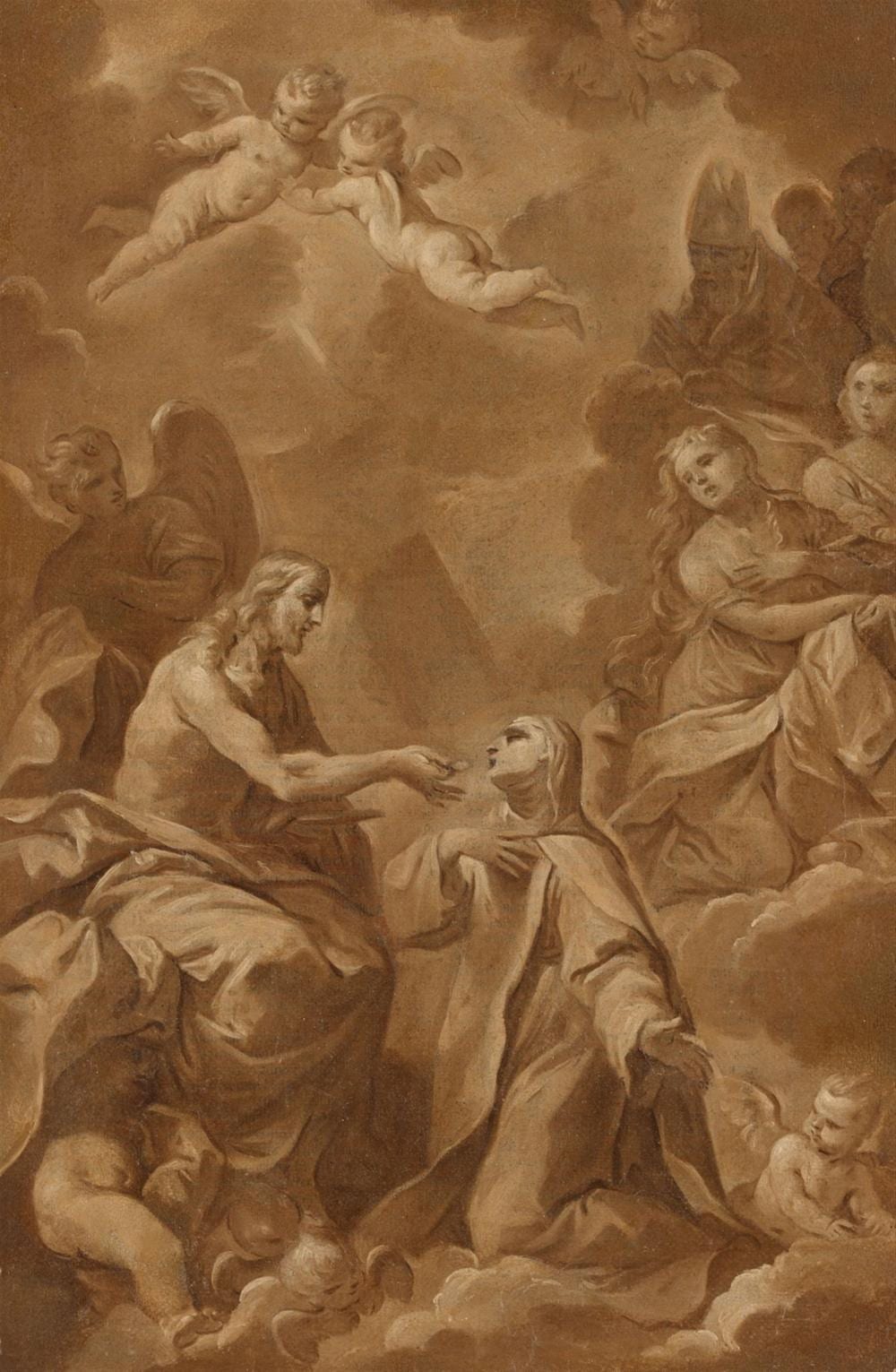 giovan gioseffo dal sole christ giving communion to st teresa · Kunsthaus Lempertz KG · 2021-06-05 Giovan Gioseffo dal Sole comparable auction result: giovan gioseffo dal sole christ giving communion to st teresa