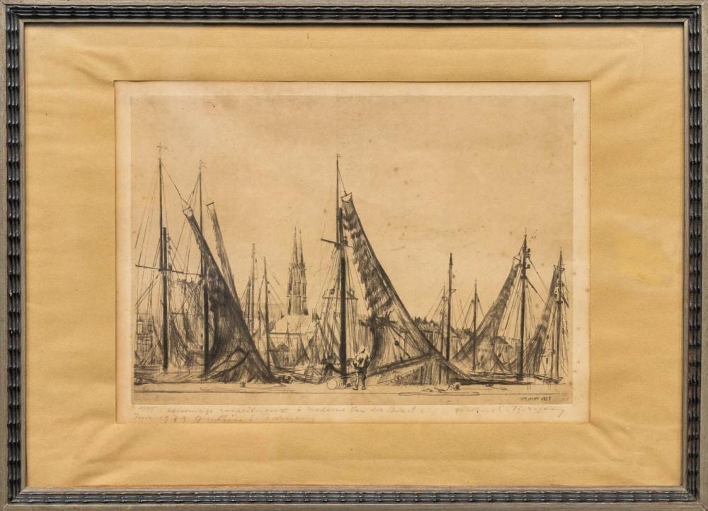 Julius Collen Turner comparable auction result: julius c turner 1881 1948 the harbor etching 11 75 marked in lower right 1935 31 x 22 cm