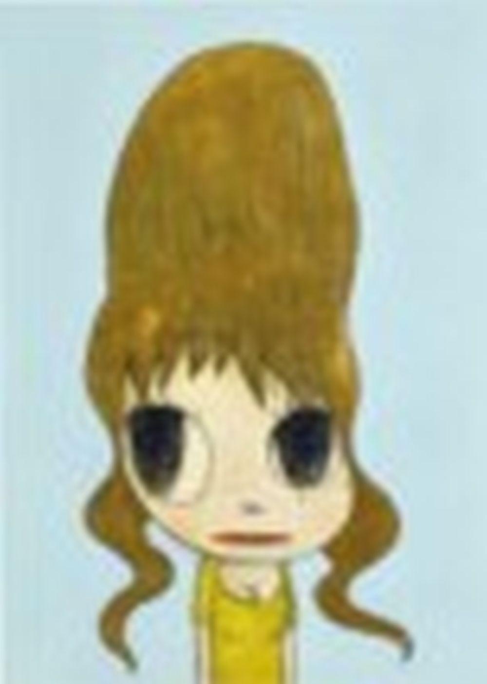 Yoshitomo Nara (B. 1959) Nagoya Girl - I coloured pencil and acrylic on pap comparable sale