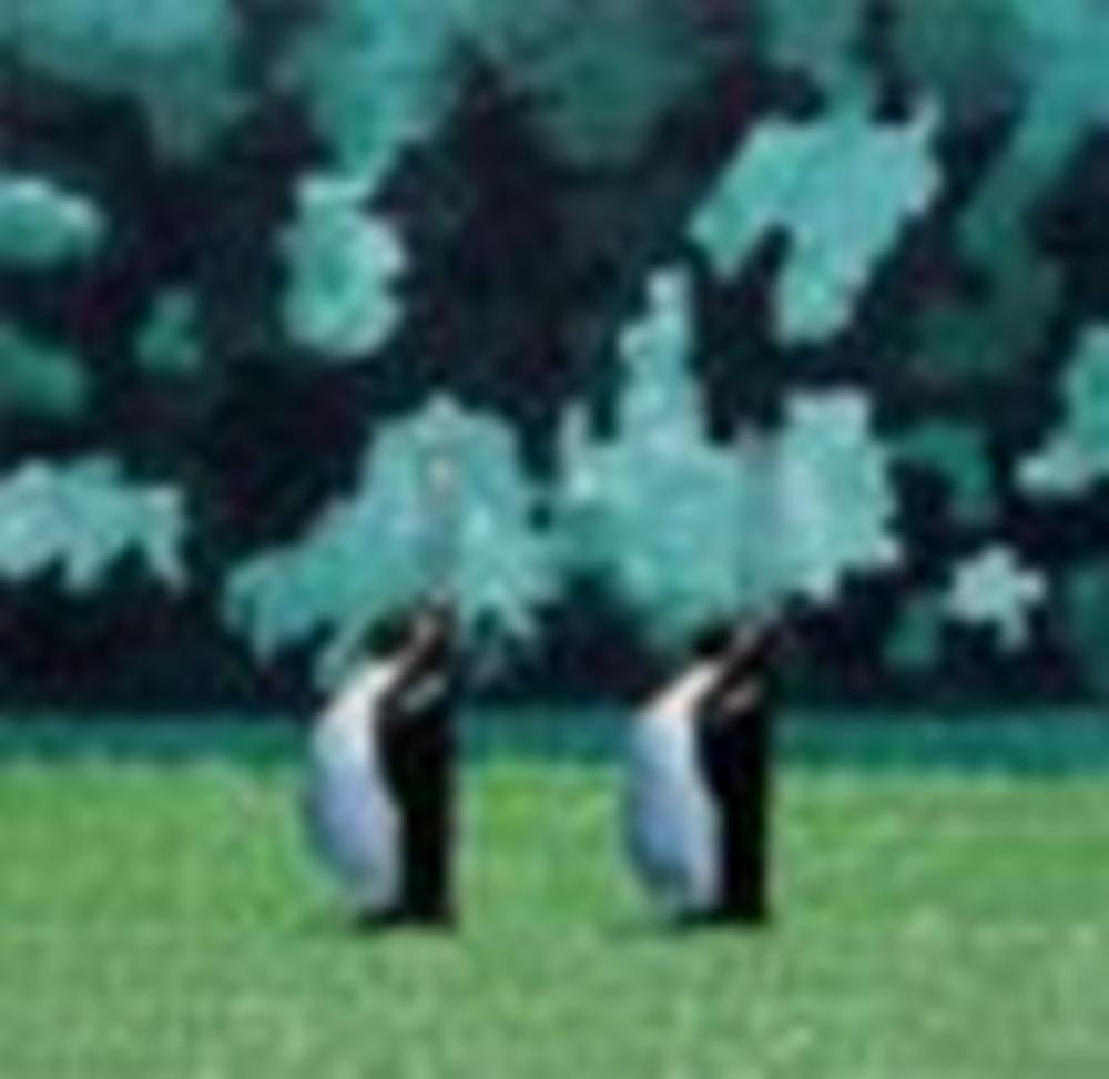 Wang Xingwei (B. 1969) Untitled (Penguin Trolleys) oil on canvas 200 × 200 comparable sale