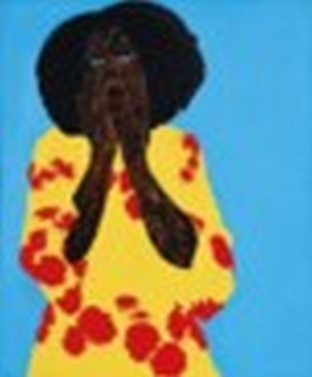 Amoako Boafo (B. 1984) Justine Mendy oil on canvas 160 x 133 cm. (63 x 52 3 comparable sale