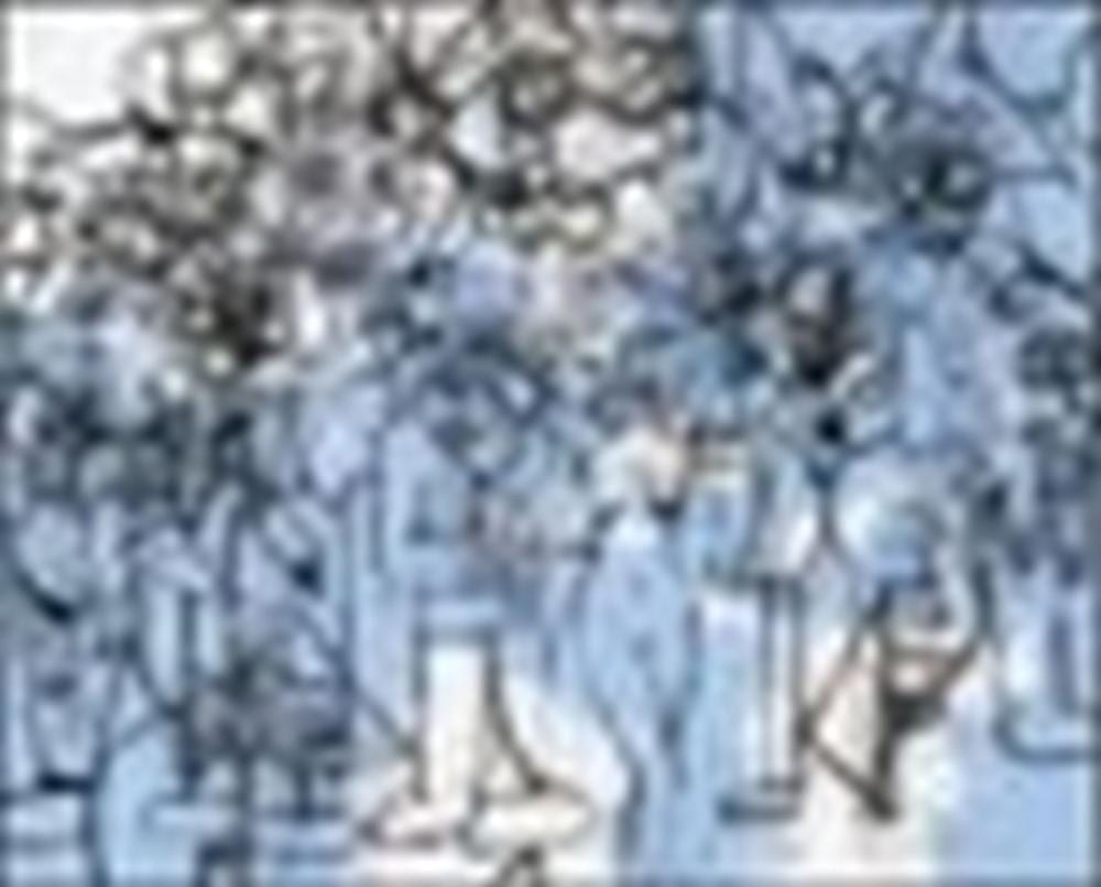 George Condo (B. 1957) Blue and White Improvisation acrylic and oil on line comparable sale