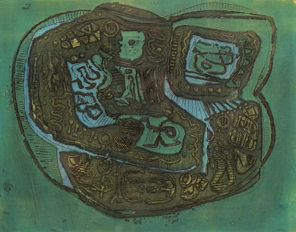 Dirk Meerkotter comparable auction result: dirk meerkotter sa 1922 2017 etching abstract signed dated 90 numbered 6 10 in pencil 32 x 40