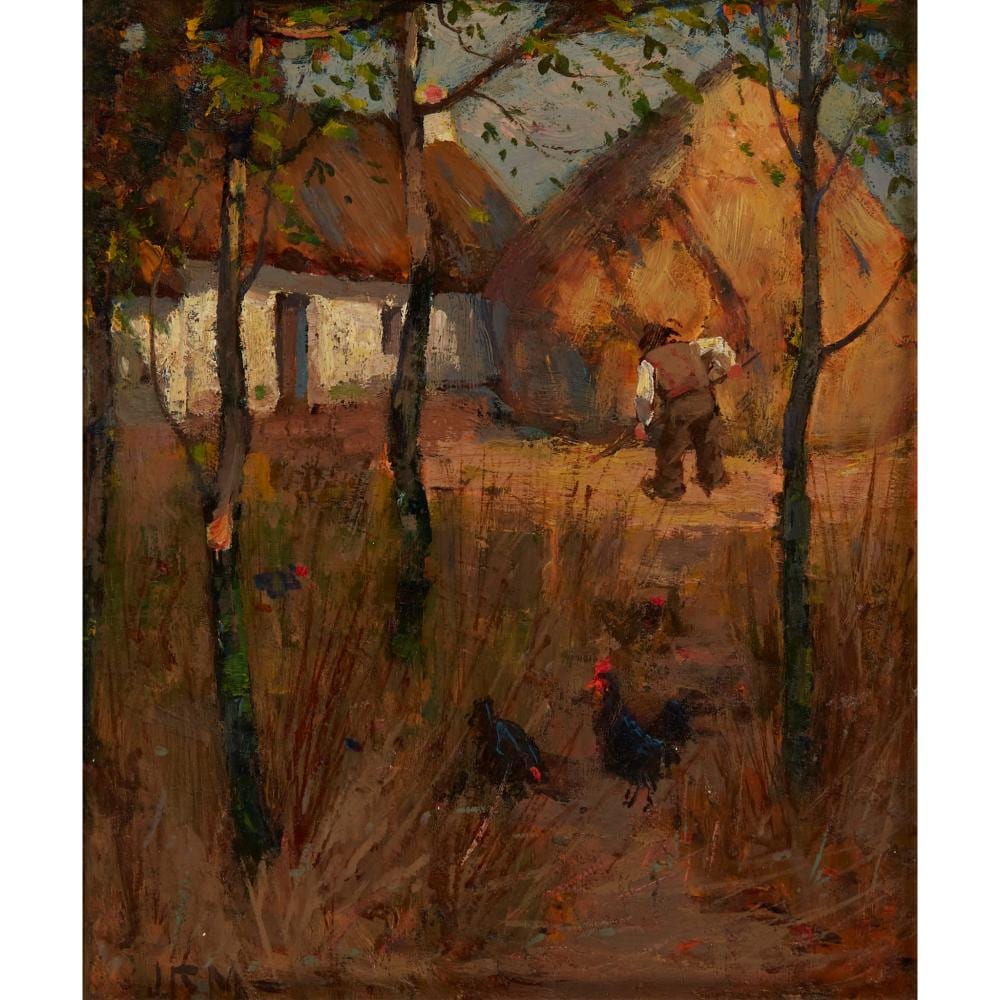 John Reid Murray comparable auction result: john reid murray scottish 1861 1906 in the farmyard