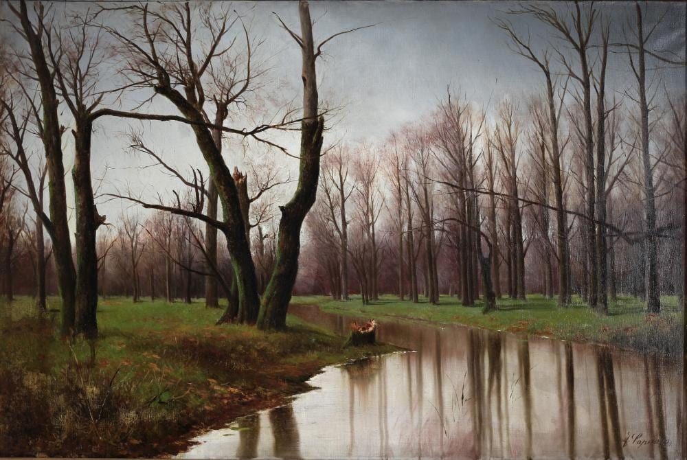 Francesco Capuano comparable auction result: francesco capuano 1854 1908 waldlandschaft mit flu