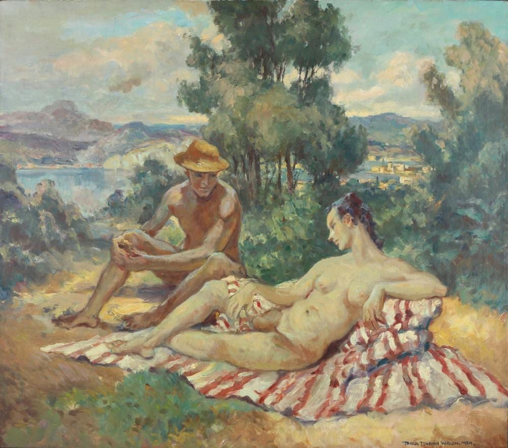 paul johann walch 1881 1958 picknick im gr nen · Antikauktion Krefeld · 2021-06-19 Paul Johann Walch comparable auction result: paul johann walch 1881 1958 picknick im gr nen