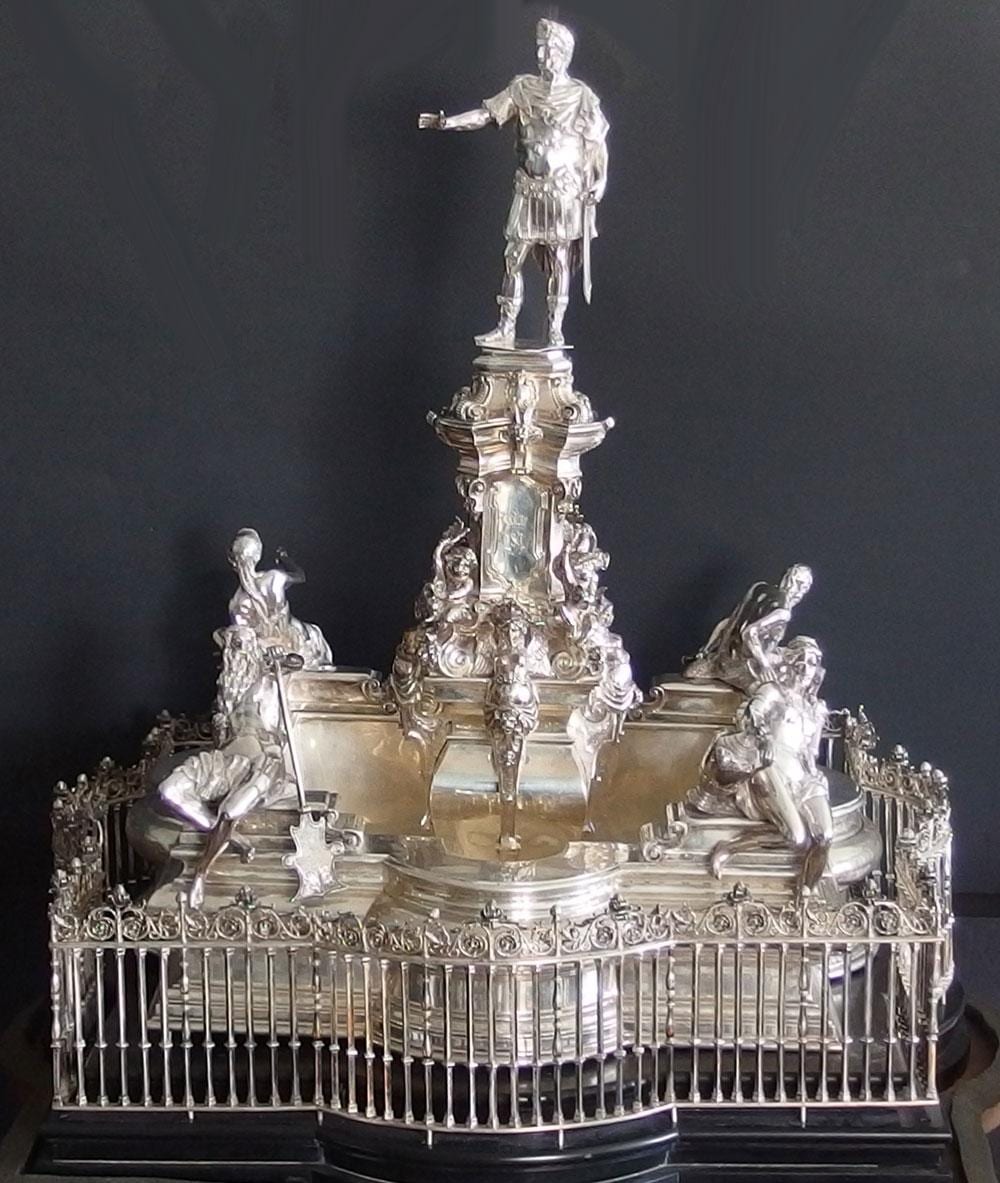19TH C. AUGSBURG GERMAN STERLING SILVER FOUNTAIN sold by Midnight Sun Antique Auction, lot 50 — auction record photograph