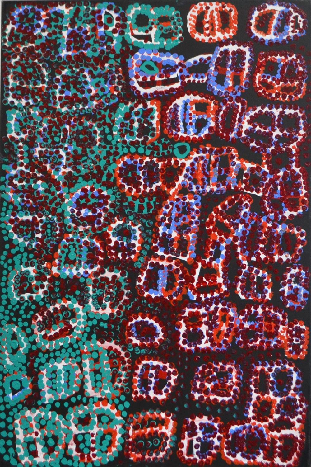 Alma Webou comparable auction result: alma webou c 1920 2009 pinkalarta 2004 acrylic on canvas