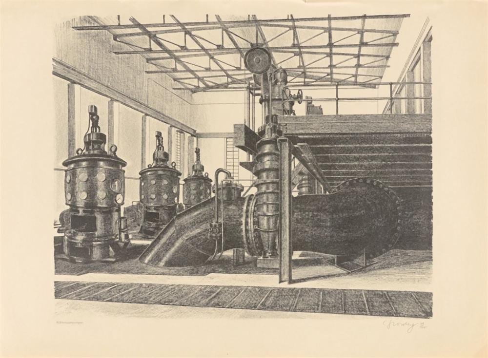Carl Grossberg comparable auction result: carl grossberg bewag kraftwerk west 1930 31