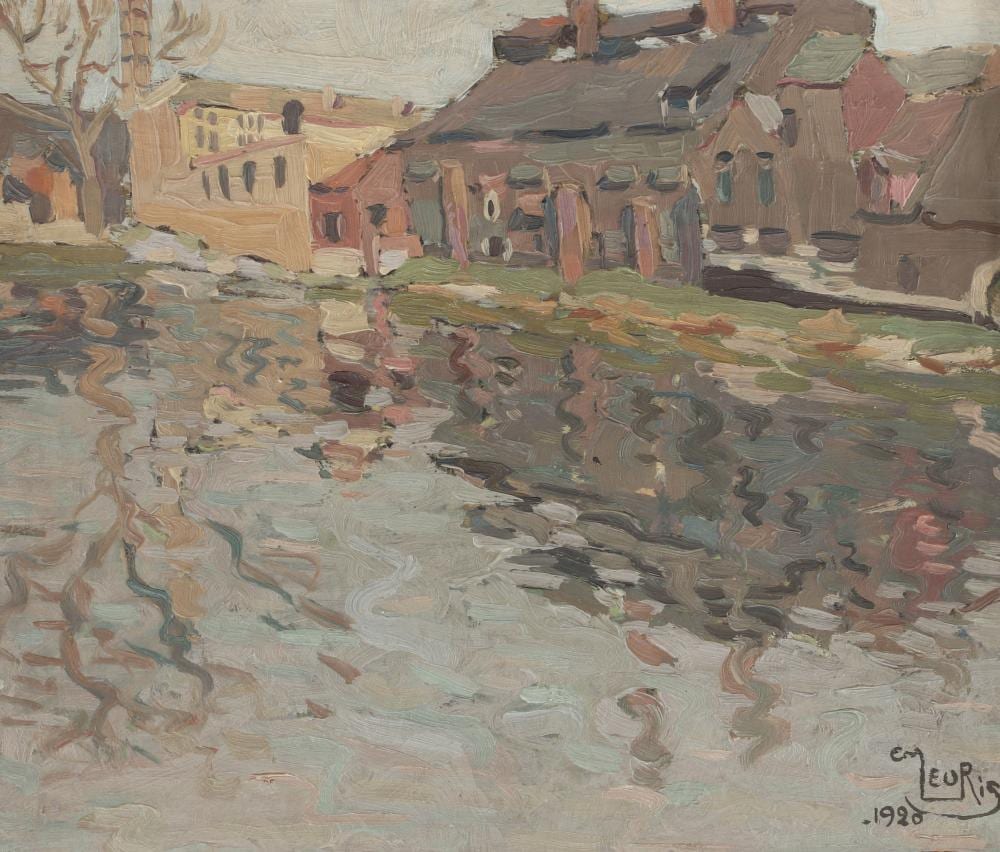 Emmanuel Meuris comparable auction result: emmanuel meuris 1894 1969 oil on panel landscape signed and dated 1920