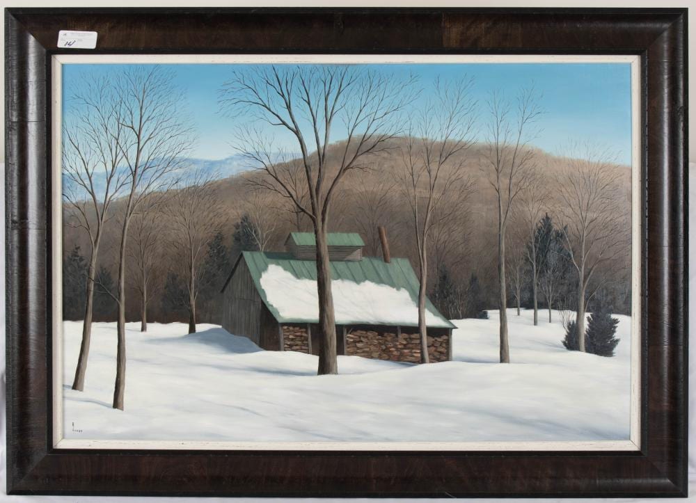 Arthur Jones comparable auction result: arthur jones american 1928 2020 oil on canvas painting
