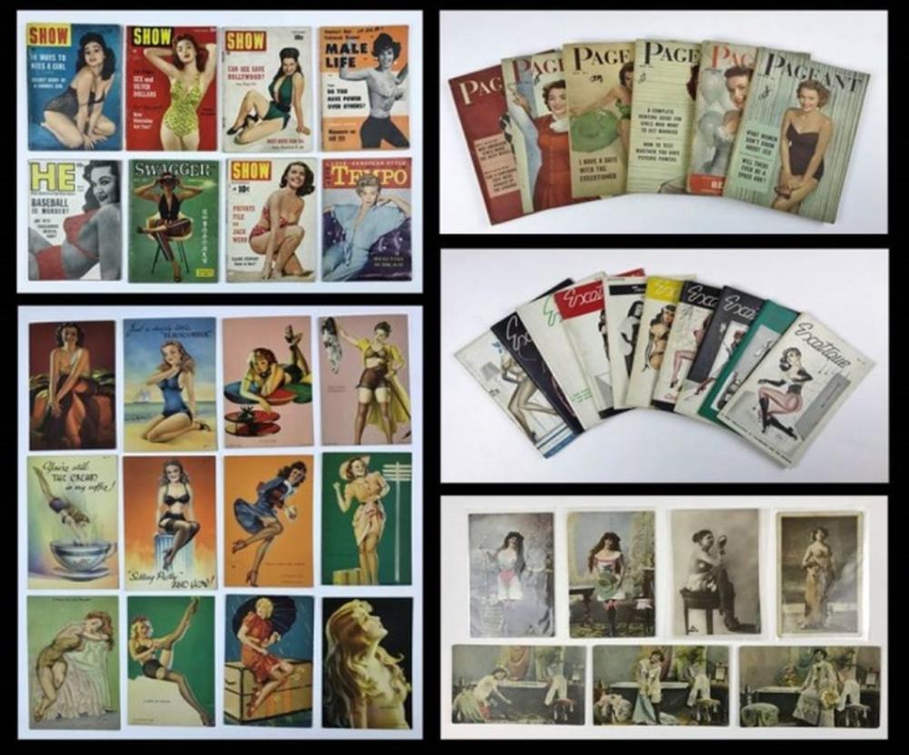 Vintage Men's Magazines Books & Cards (159pc) sold by J. James Auctioneers and Appraisers, lot 299 — auction record photograph