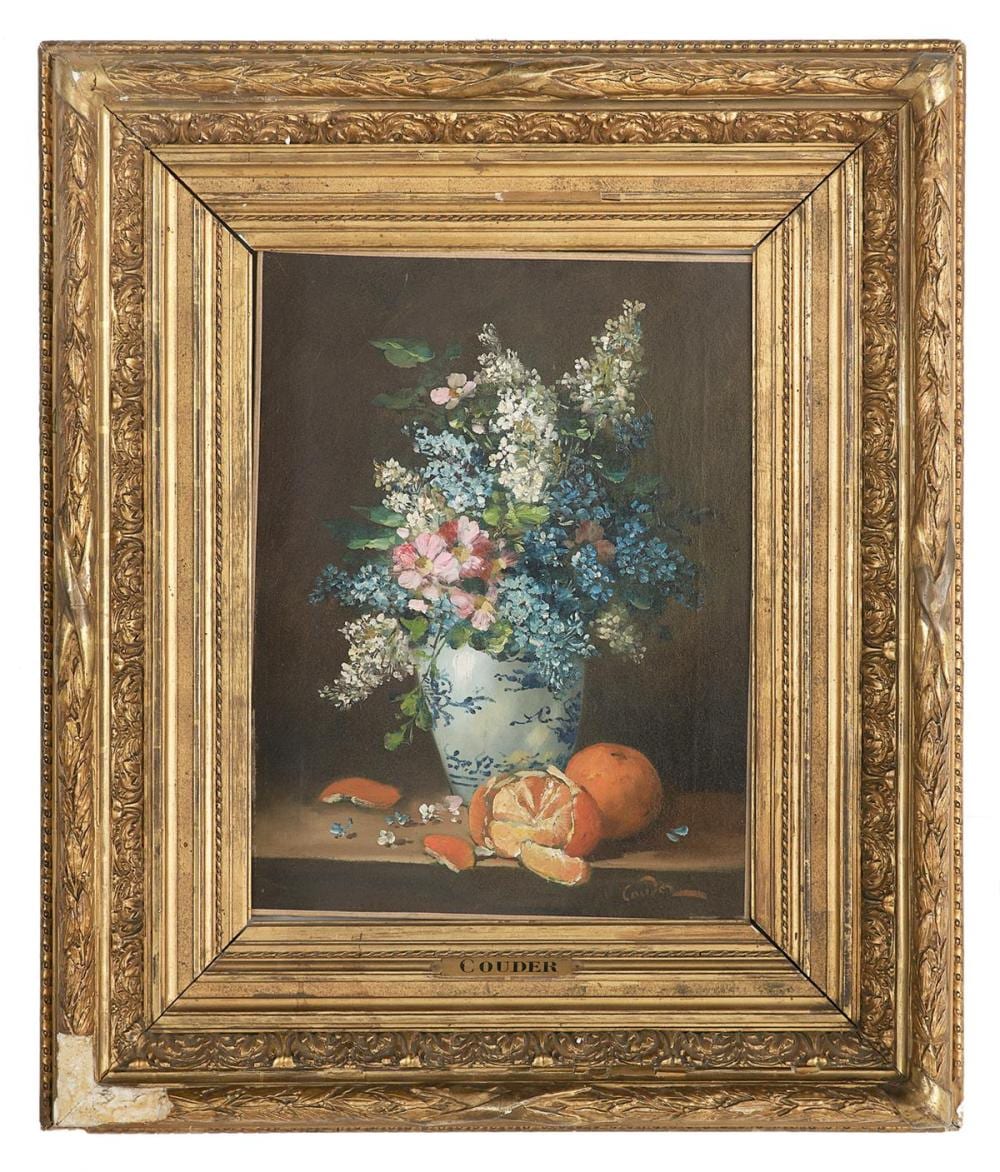 Emile-Gustave Couder comparable auction result: gustave emile couder french 1845 1903 still life of flowers and oranges