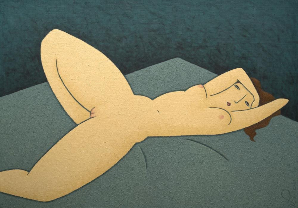 David Laity comparable auction result: david laity born 1958 venus 2001 oil on hessian on board