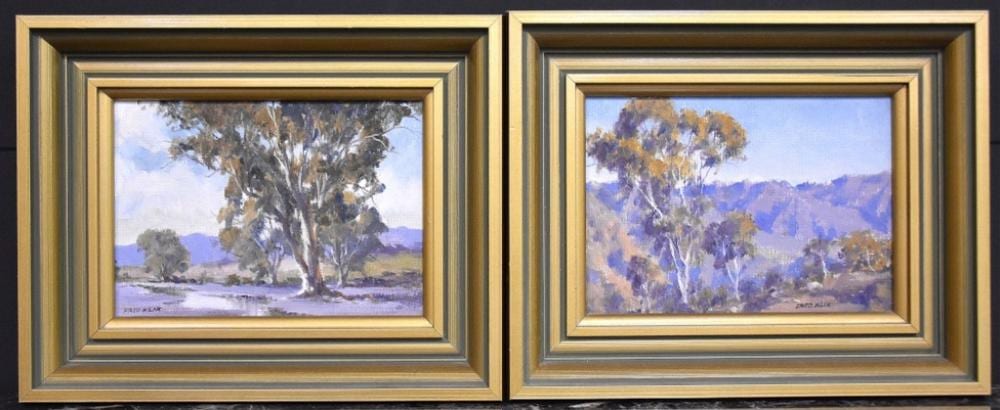 Fred Klix comparable auction result: fred klix two oil on boards depicting the flinder