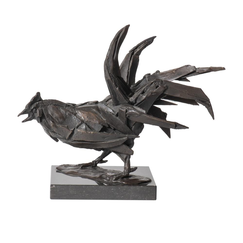 lively bronze a crowing rooster · Adams Amsterdam Auctions · 2021-06-07 Karel Andreas Maria Gomes comparable auction result: lively bronze a crowing rooster