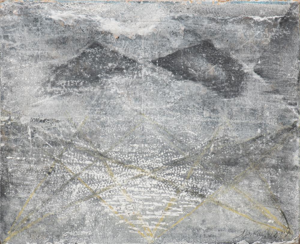 sober landscape painted with a knife · Adams Amsterdam Auctions · 2021-06-08 Sjoerd de (1941) Vries comparable auction result: sober landscape painted with a knife