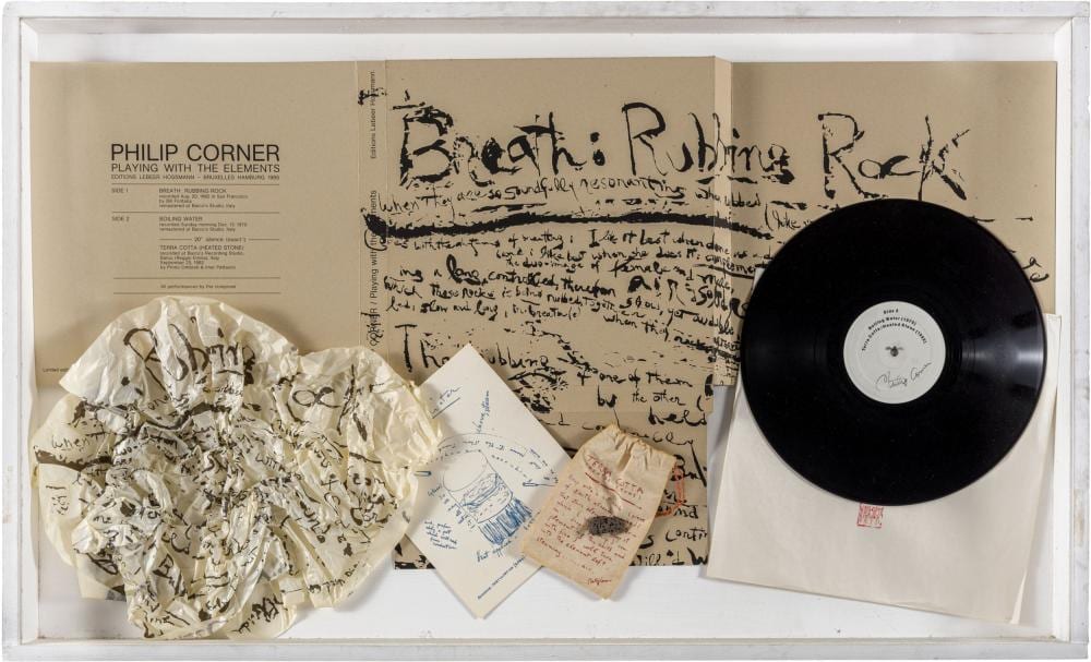 Philip Corner comparable auction result: philip corner playing with the elements rubbing rock
