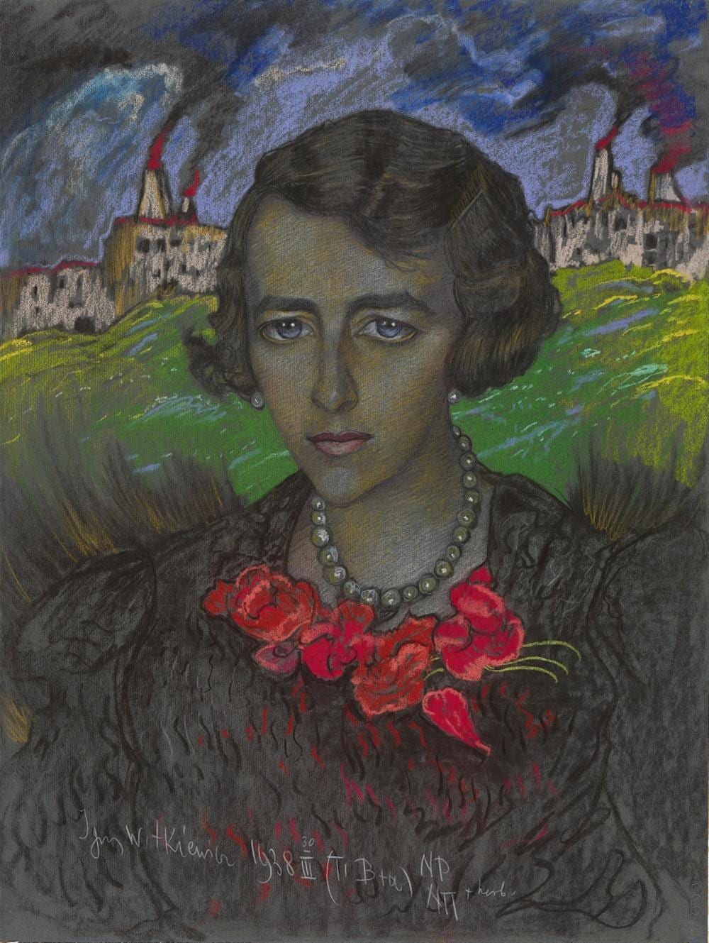 Stanislaw Ignacy Witkiewicz comparable auction result: stanislaw ignacy witkiewicz weibliches portrait 1938